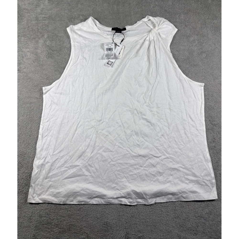 NWT Sanctuary Women'sâ Sun's Out Sleeveless Shirt White Size XXL